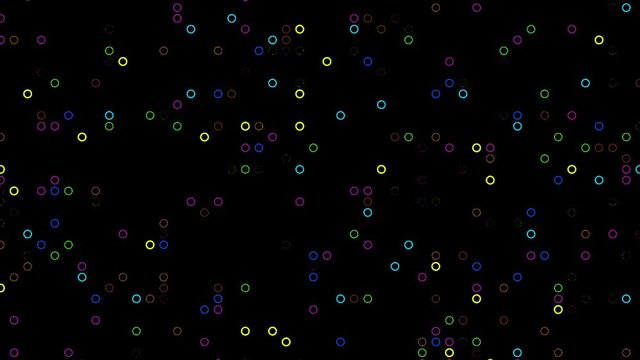 pattern of flashing circles. high density. seamless loop