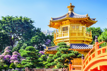 Fototapeta premium Nan Lian Garden. It is a Chinese Classical Garden in Diamond Hill, Kowloon, Hong Kong.