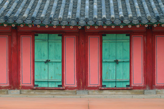 Korean traditional, A view of a hanok(Korean traditional house) with a visit
