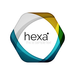 Clean professional business hexagon emblem