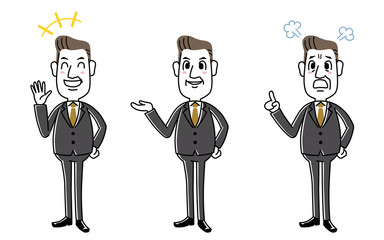 中年ビジネスマン｜しぐさセット