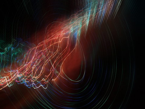 Flyfly-abstract composition, Performed by photographing the camera in free flight.