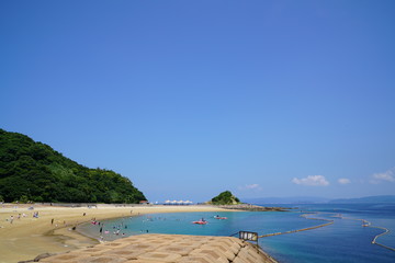 Fototapeta na wymiar 伊王島海水浴場　コスタ・デル・ソル