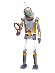 vintage retro robot magnifier