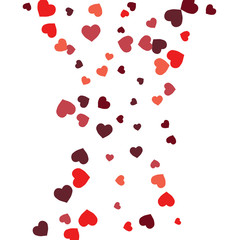 Vector Confetti Background Pattern.  Element of design.  Colored hearts on a white background