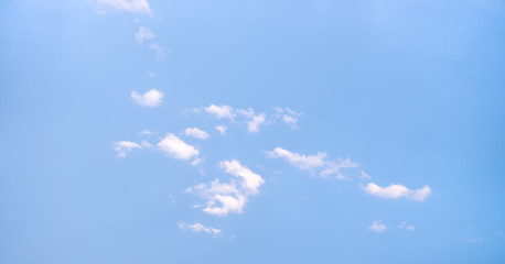 Nice cloud shapes on the bue bright sky