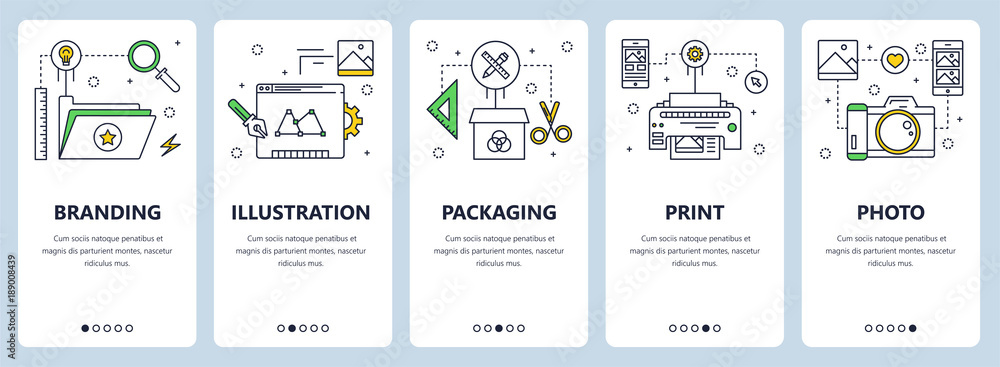 Canvas Prints vector modern thin line branding concept web banners