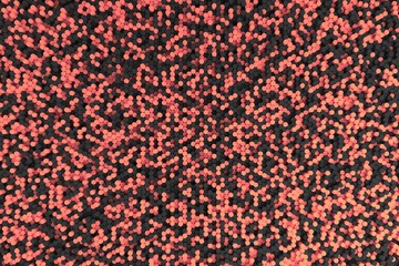 Pattern of black and red cylinders of different length