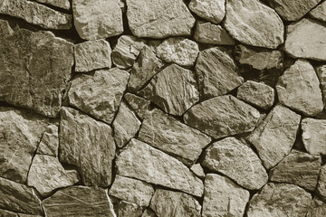 Stone wall with a beautiful pattern