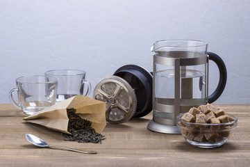 Process brewing tea,tea ceremony