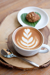 hot mocha  with  cookie