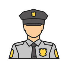 Policeman color icon