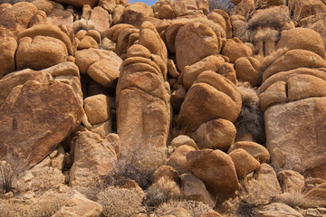 Fototapeta na wymiar Rock formation in Joshua Tree National Park in California in the USA 