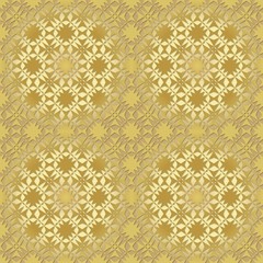 Gold metallic regular seamless pattern.  Metal foil with pattern. Glossy metal surface. Shiny metal. Gold metallic regular seamless pattern. Shiny metallic surface with pattern.