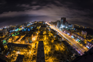 Obraz premium night city landscape