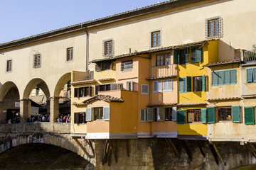 Fototapeta na wymiar The Ponte Vecchio over the Arno River, in Florence, Italy