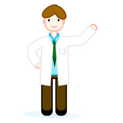 Character is a doctor, a specialist in health care. Suitable for registration of a health magazine or a website.