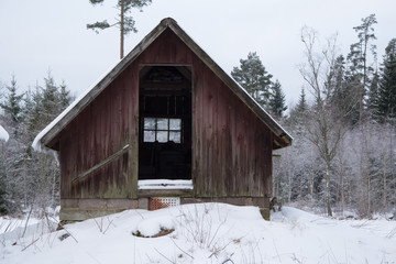 Abandoned barn in color