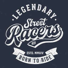 Legendary Street Racers - Tee Design For Print 