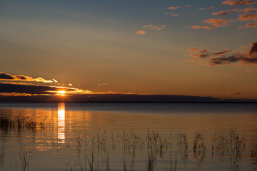 Fototapeta na wymiar Sunset Lumijoki Finland