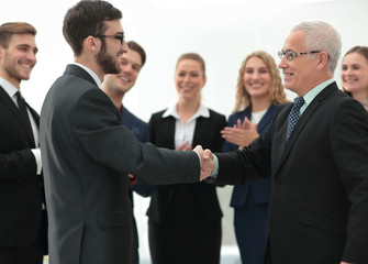 Fototapeta premium Business handshake and business people conce