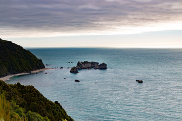 New Zealand knights point lookout islands in the ocean