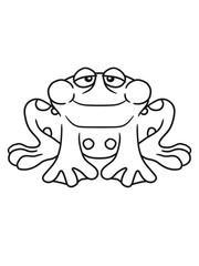 lustig glücklich sitzend frosch klein süß niedlich quak comic cartoon clipart