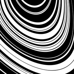 Black and White Wave Stripe Optical Abstract Background