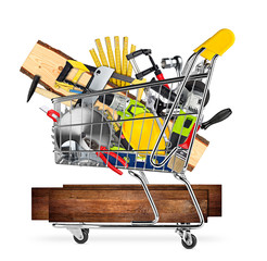 DIY market shopping cart concept