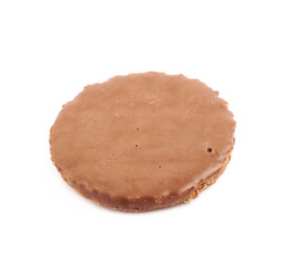 Chocolate oatmeal cookie isolated