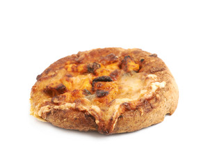 Mini pizza pastry isolated