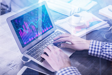 Fototapeta premium Finance, report and investment concept