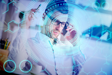 Technology and communication concept