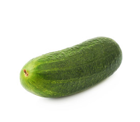 Fresh green cucumber isolated