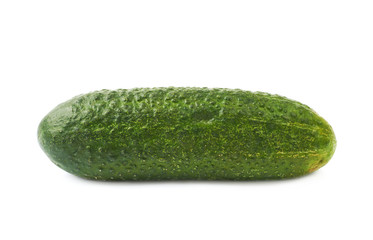 Fresh green cucumber isolated