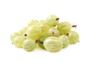 Pile of gooseberries isolated