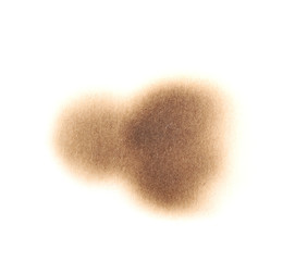 Fototapeta na wymiar Paper burn mark stain isolated