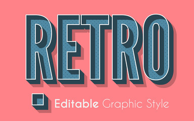 Editable 3D Retro Graphic Style