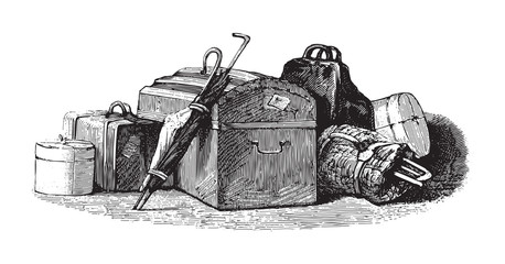Suitcase - Vintage illustration