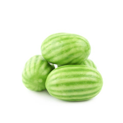 Pile of watermelon candies isolated