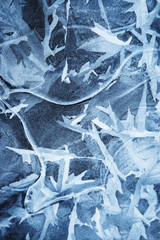 abstract on frozen water