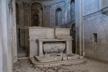 Papier Peint photo Rudnes Ruins of abandoned Catholic church. Marche region, Italy