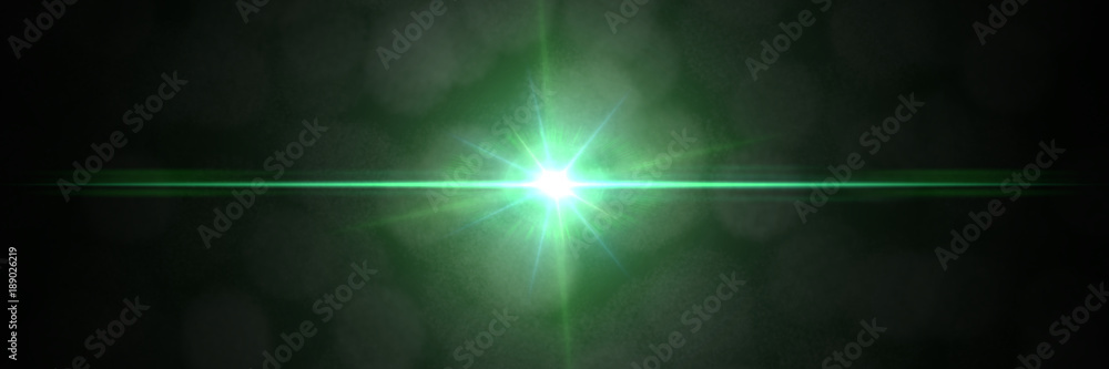 Canvas Prints intense green lens flare effect overlay texture banner with bokeh effect in front of a black backgro