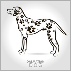 Black and white Dalmatian icon