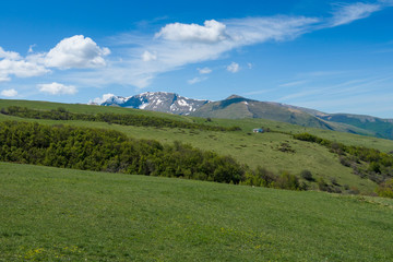Obraz premium Panorama of Apennines mountain. Marche region, Italy