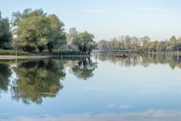 Fototapeta na wymiar Panorama Lake near Novi Sad 