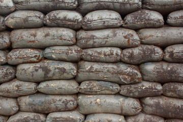 The wall of sandbag for background
