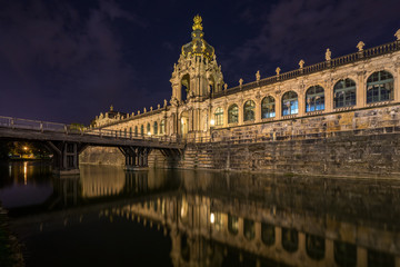 The Zwinger in Dresden at night