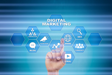 DIgital marketing technology concept. Internet. Online. Search Engine Optimisation. SEO. SMM. Advertising.