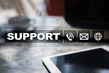 Technical support. Customer help. Business and technology concept.